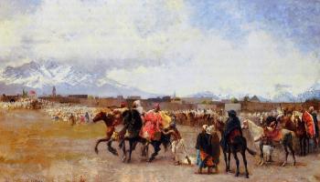 Edwin Lord Weeks : Powder Play City of Morocco outside the Walls